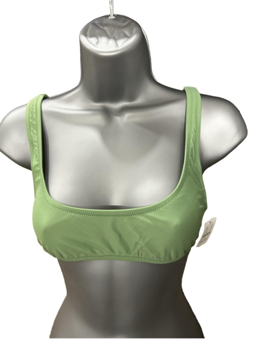 J. Crew Heritage scoopneck bikini top size small in green